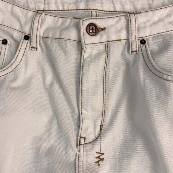 Ksubi White Jeans Back Cross Embroidery Branding Sz 31 - Picture 4 of 11